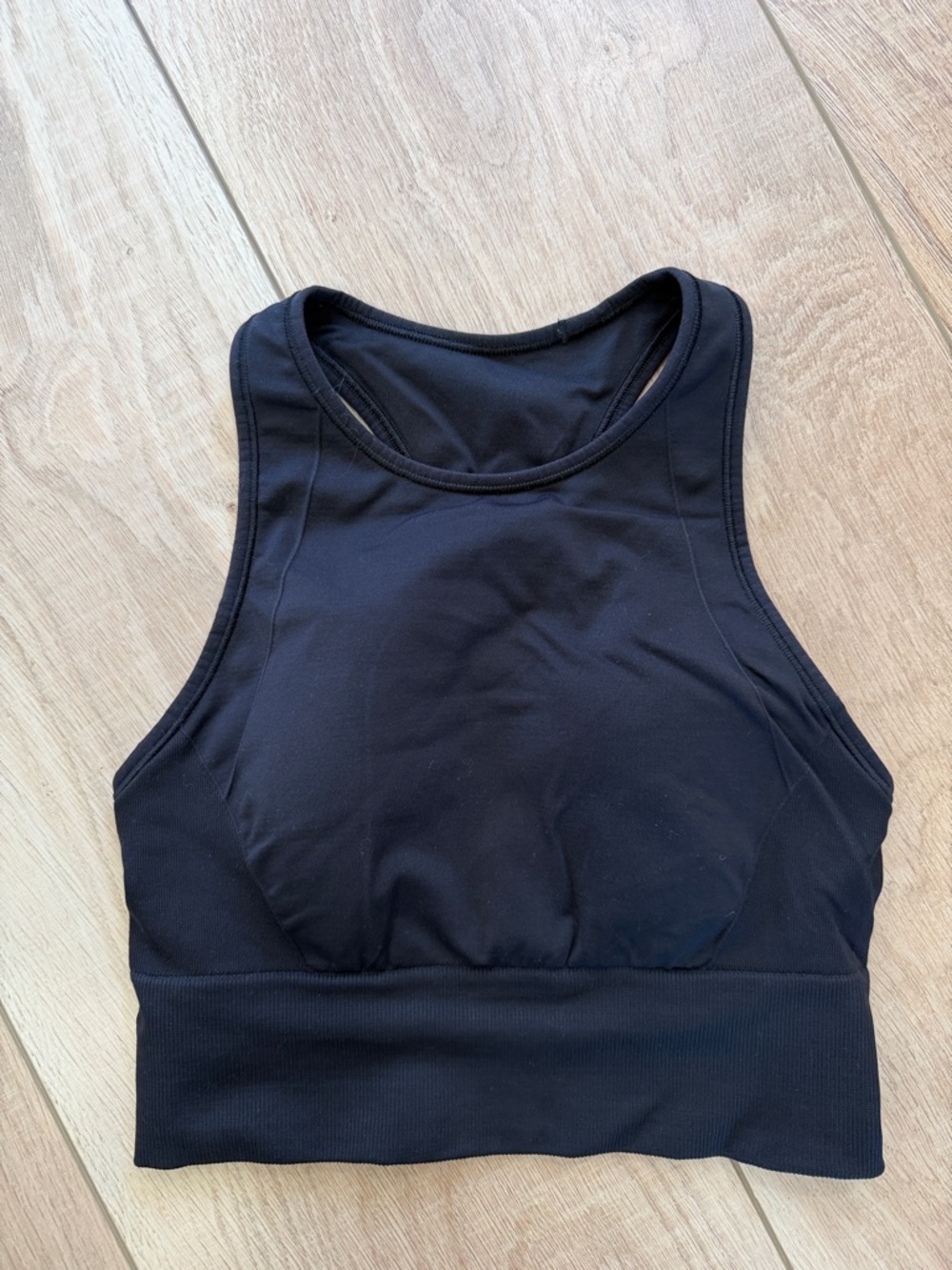 lululemon athletica Black High-Neck Crop Sports Bra